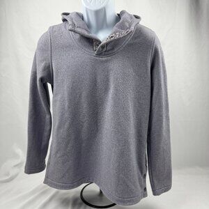The North Face Pullover 1/4 Snap Fleece Hoodie Sweatshirt Women's M Light Purple